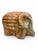 Mid-Century Modern Vintage Set of Three Marbled Ceramic Elephant Boho Chic Sculptures For Sale - Image 3 of 10