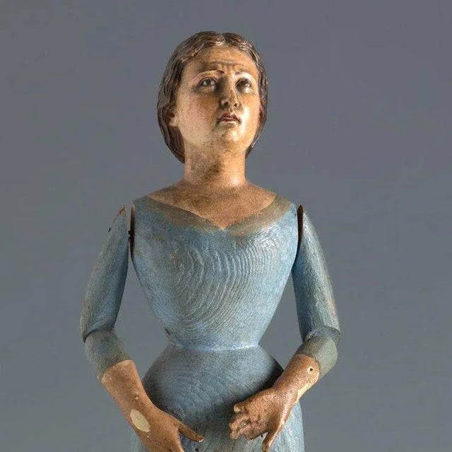 19th Century Articulated Santos Wooden Figure of the Virgin Mary For Sale In Washington DC - Image 6 of 7