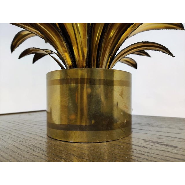Brown Flower Table Lamp from Maison Jansen, 1970s For Sale - Image 8 of 12