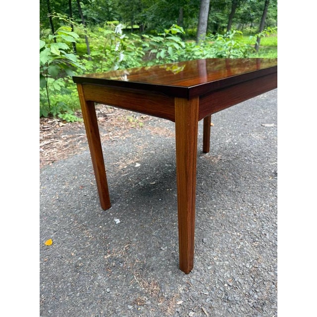 Mid-Century Modern Rosewood table- Haug Snekkeri This Norwegian rosewood coffee table, straight legs Sturdy and strong...