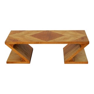 Spectacular Mid-Century Modern Zig-Zag Coffee Table For Sale