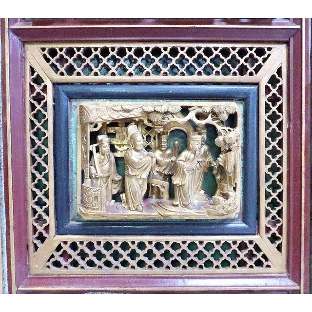 Large Asian Lacquered Wood Panel For Sale - Image 12 of 18