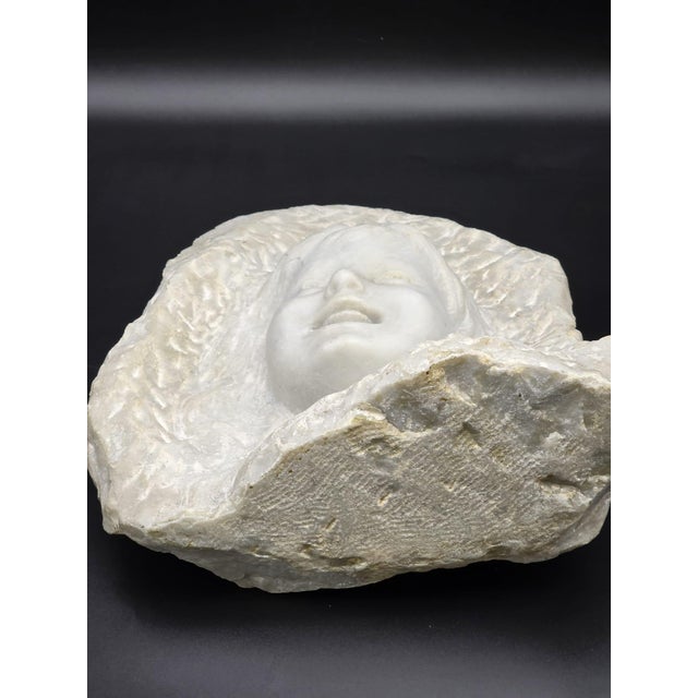 Sculpture of Child's Face, 1890s-1910s, Marble For Sale - Image 4 of 6