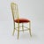 Brown Mid-Century Brass Chiavari Side Chair, Italy, 1980s For Sale - Image 8 of 11