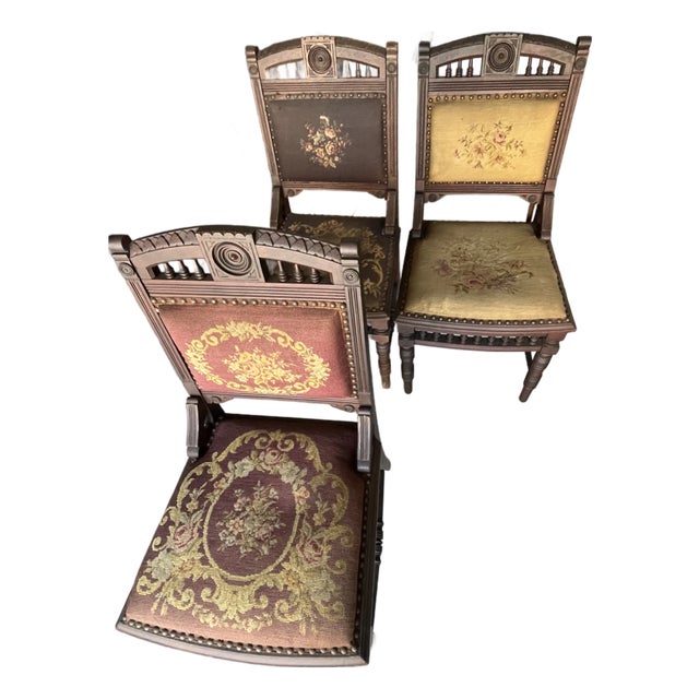 1880's Eastlake Parlor Chairs For Sale