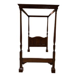 Antique Carved Four Poster Canopy Bed