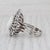 Vintage Pear Opal Diamond Halo Ring 14k White Gold Size 6-6.25 Cocktail For Sale - Image 4 of 8