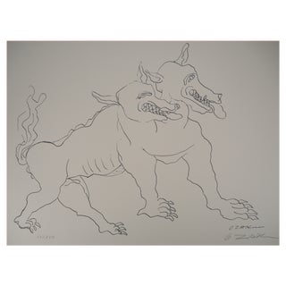 Ossip Zadkine, Mythology: Hercules and Cerberus, Original Lithograph For Sale