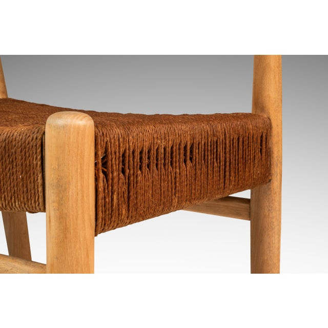 Rare Mid-Century Scandinavian Modern "Horn" Desk / Accent Armchair in Beech & Paper Cord Attributed to Folke Ohllson for Dux, Sweden, C. 1950s For Sale - Image 13 of 18