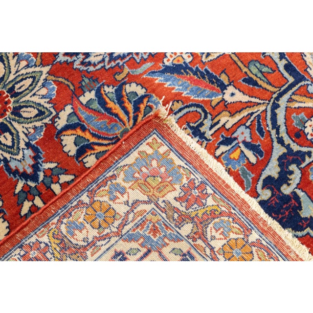 Textile Antique Persian Isfahan Rug 9'0" X 12'0" For Sale - Image 7 of 12