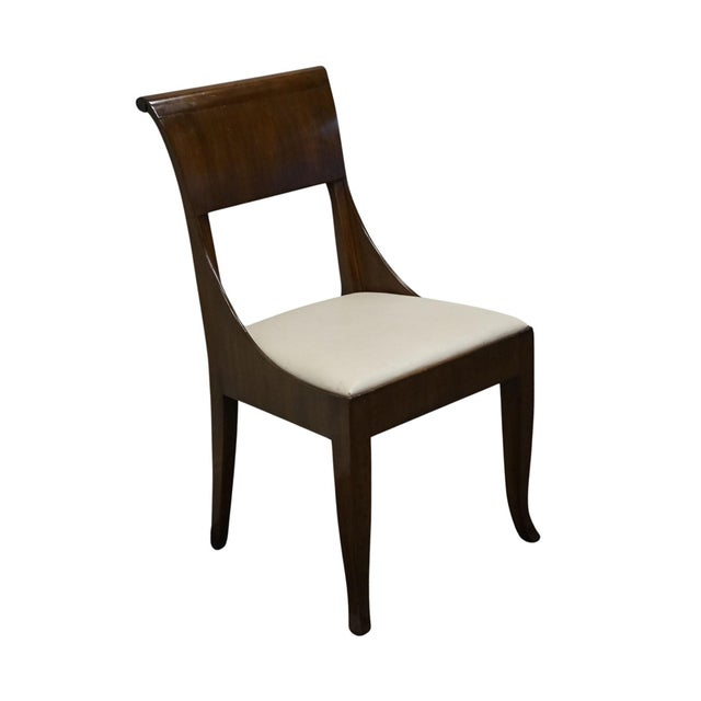 BAKER FURNITURE Solid Mahogany Transitional Contemporary Dining Side Chair 2899-3579 33.75" High 19.25" Wide 21" Deep...