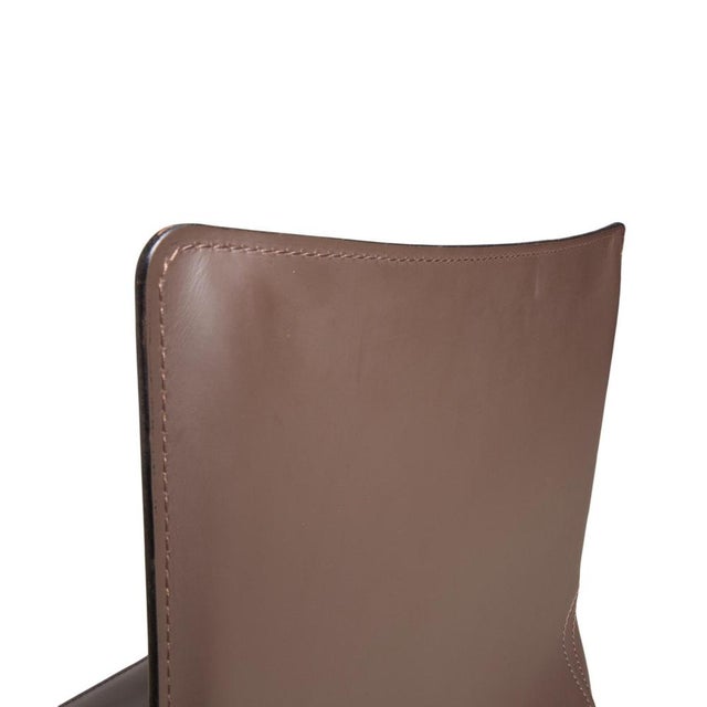 CAB 412 Chairs in Brown Leather by Mario Bellini for Cassina, Set of 6 For Sale - Image 5 of 12
