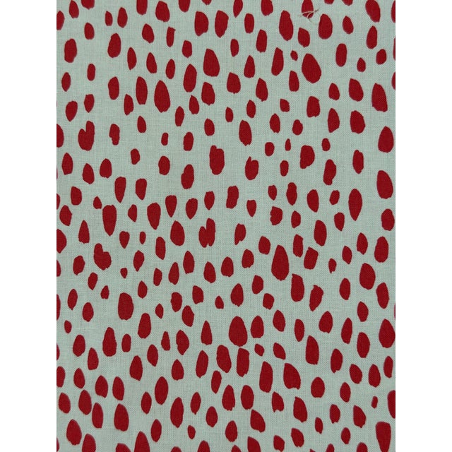 French Brunschwig Fils Paule Marrot “La Pluie” Fabric 8 Yards Cotton in Red For Sale - Image 3 of 7
