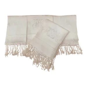 Exquisite French Bridal Trousseau Bath Towels - Circa 1900