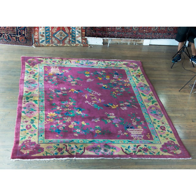Early 20th Century Chinese Art Deco Rug For Sale In Chicago - Image 6 of 15