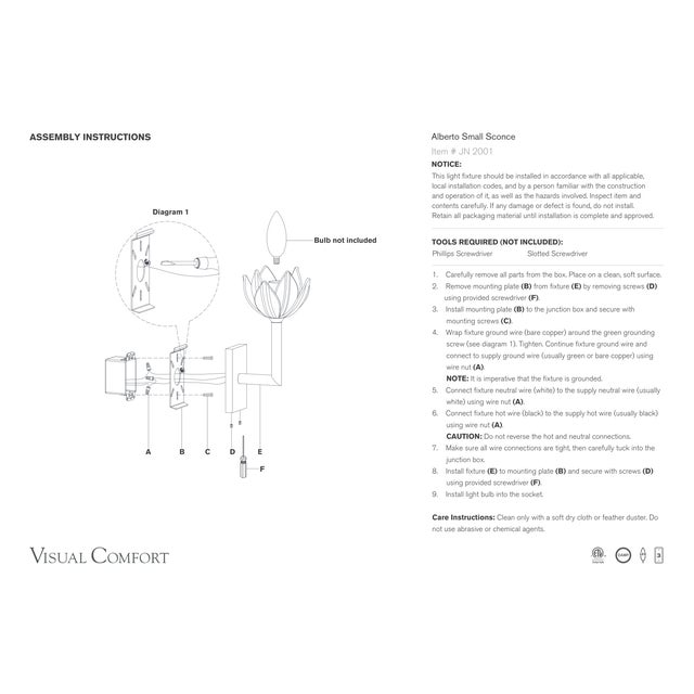 2020s Julie Neill for Visual Comfort Signature Alberto Small Sconce in Antique-Burnished Brass For Sale - Image 5 of 5