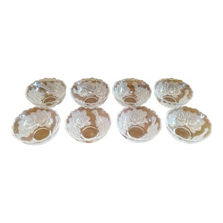 1990's Makasa Studio Nova "Winter Rose" Salad - Bowls (8) For Sale