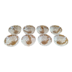 1990's Makasa Studio Nova "Winter Rose" Salad - Bowls (8)