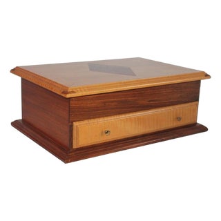 Late 20th Century Handmade Silver Chest With Drawer For Sale