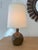 Vintage small scale ceramic lamp, France. This green / brown ceramic lamp is the perfect little lamp to add charm to your...