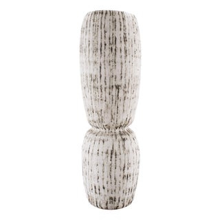 Kristina Riska Ceramic Stoneware Winter Urn Vase 4.5 Ft For Sale