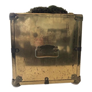 Campaign Style Brass Planter For Sale