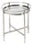 Crosby 19 in. W Round Mirrored and Metal Side Table For Sale