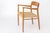Danish Model 56 Armchair in Oak and Handwoven Seat by Niels Otto Møller for J.L. Møllers, 1950s For Sale - Image 4 of 13