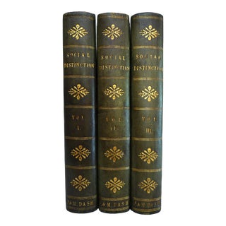 Mid 19th Century Illustrated Volume Set, Social Distinction by Mrs. Ellis - 3 Books For Sale