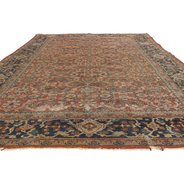 Traditional Antique Persian Mahal Rug, 08'02 X 11'08 For Sale - Image 3 of 10