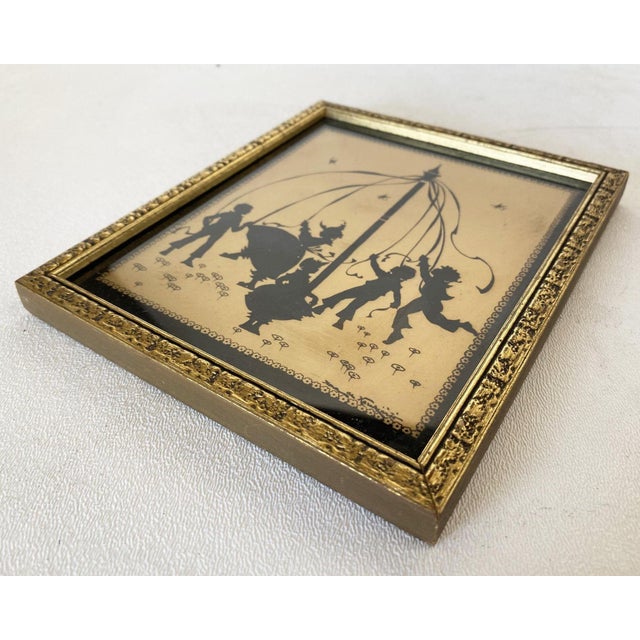 1900 - 1909 Silhouette "The Four Seasons" Gold Print in Original Frame by Fidus, Circa 1900 For Sale - Image 5 of 5