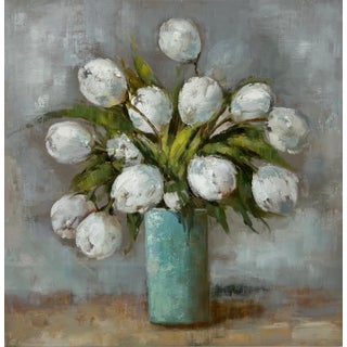 Impressionistic Floral Still Life Original Oil Painting For Sale