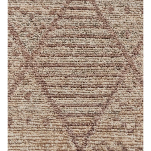 Textile Handwoven Modern Diamond Patterned Rug For Sale - Image 7 of 8