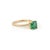 Metal 1.63ct Square Cut Zambian Emerald Diamond 14k Gold Victorian Engagement Ring Size 4 For Sale - Image 7 of 18