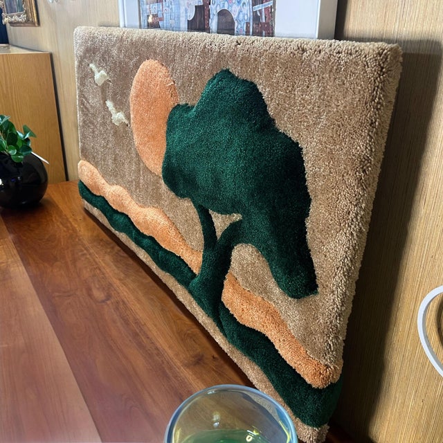 Mid-Century Modern Frank Lane 1970s Tree of Life Fiber Art Rug Wall Hanging For Sale - Image 3 of 13