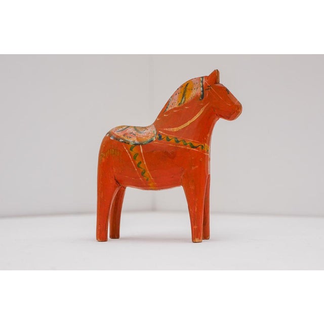 Vintage Swedish Handpainted Dala Horse by Nils Olsson, 1920s For Sale - Image 9 of 13