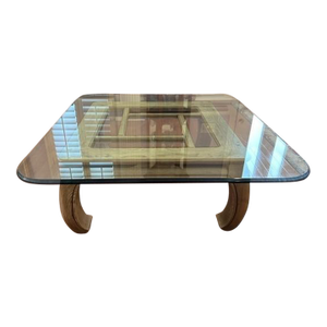 Vintage Lane Ming Style Altavista Asian Coffee, W Table Glass Top