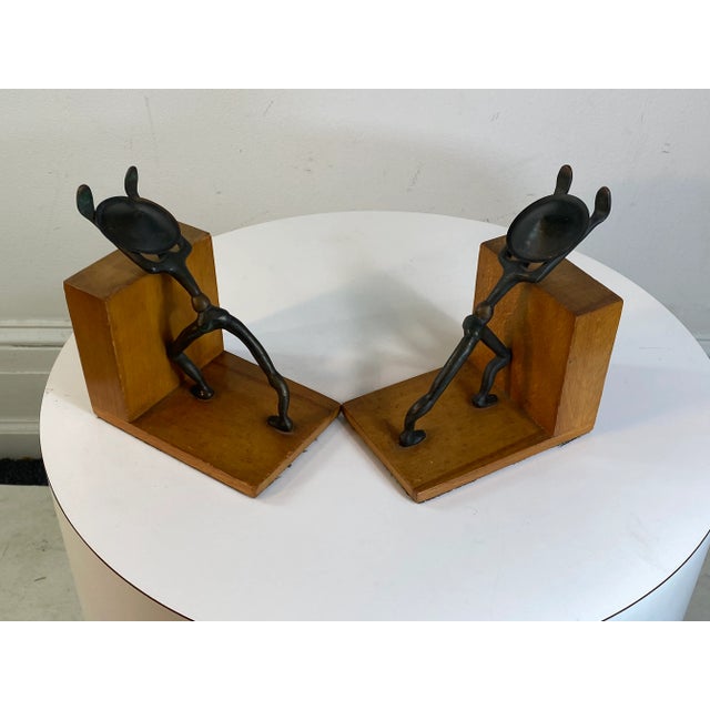 Figurative 1940's Chinese Figures in the Manner of Hagenauer - a Pair For Sale - Image 3 of 8