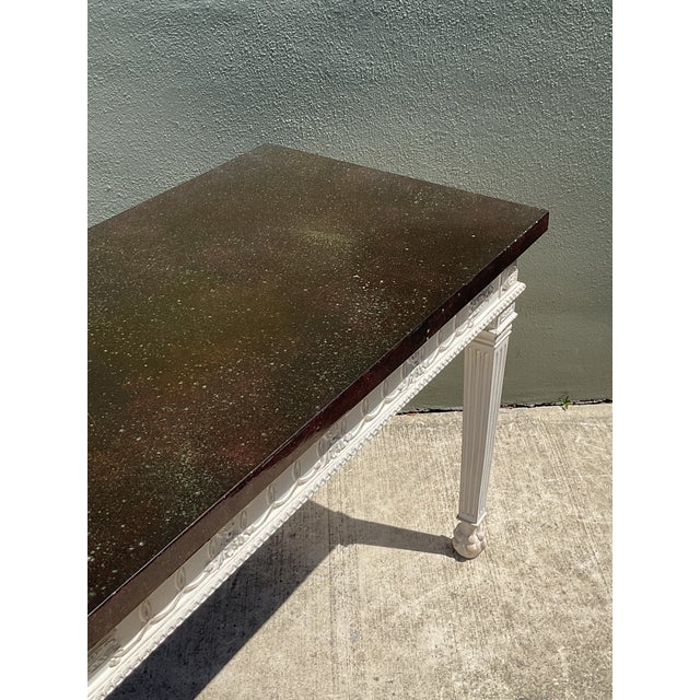 Vintage Stone and Wood Console Table For Sale - Image 12 of 12