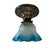 1920s Blue Opalescent Art Glass Flushmount Ceiling Fixture Circa 1920’s For Sale - Image 5 of 5