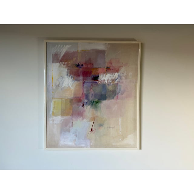 Abstract Large Vintage Abstract Expressionist Oil on Canvas Painting – Framed For Sale - Image 3 of 13