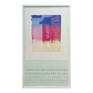 Jasper Johns 1985 National Gallery of Art Print on Board, Framed