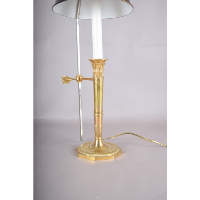 Brass Bouillotte Table Lamp with Adjustable Black Metal Shade, 1950s For Sale - Image 9 of 16
