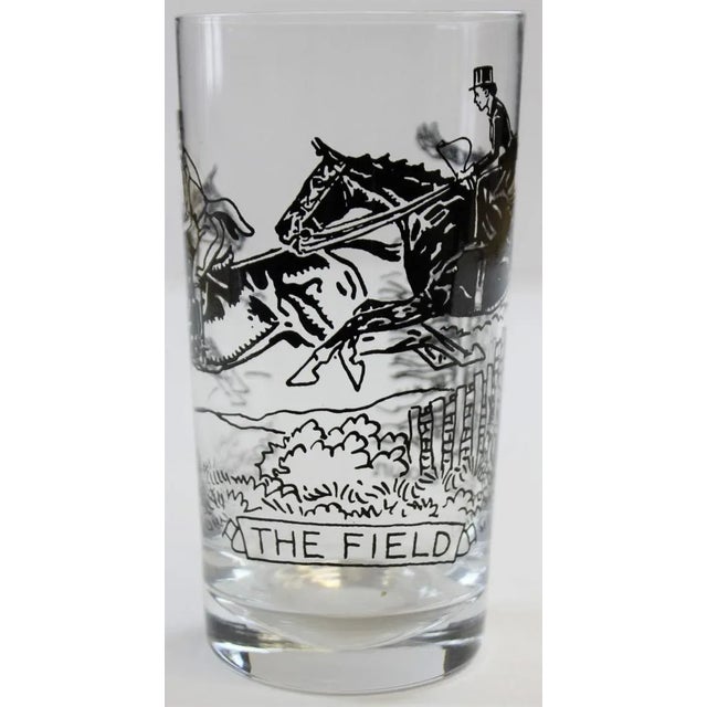 English Paul Desmond Brown "Tally Ho" & "The Field" Highball Glasses - A Pair For Sale - Image 3 of 5