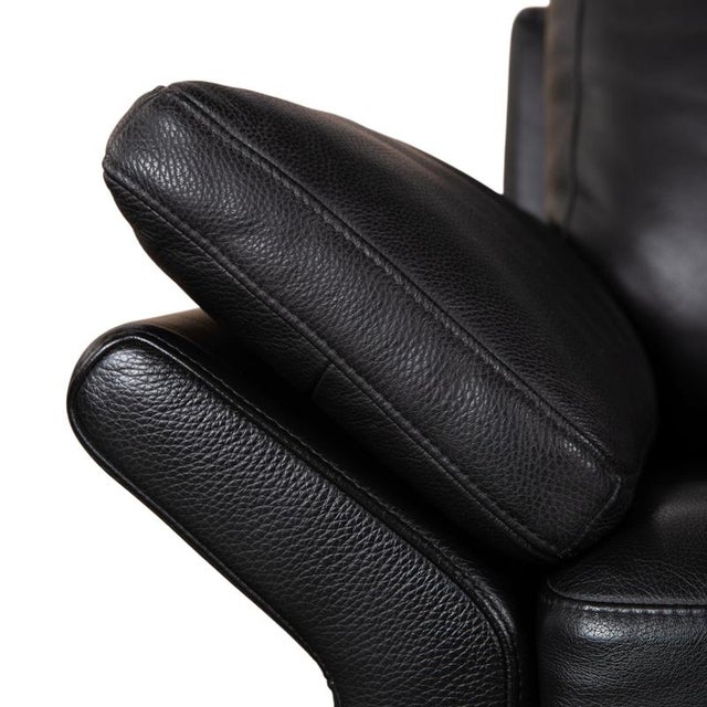 Model 3300 3-Seater Sofa in Black Leather from Rolf Benz For Sale - Image 5 of 12