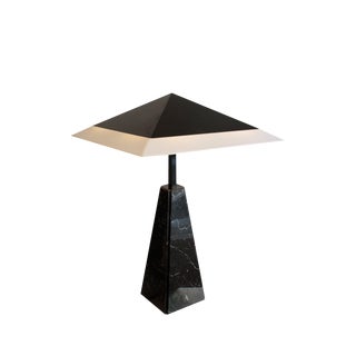 Abat Jour Table Lamp in Black Marble by Cini Boeri for Arteluce, 1970s For Sale