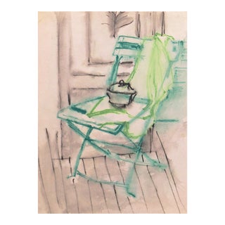 'Green Chair' by Victor Di Gesu, Paris, Louvre, Salon D'Automne, Académie Chaumière, Los Angeles County Museum of Art, San Francisco Art Association For Sale