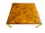 1970s Vintage 1970s Burl Wood & Brass Coffee Table | Hollywood Regency Milo Baughman Style | Parquet Burl Cocktail Table For Sale - Image 5 of 16