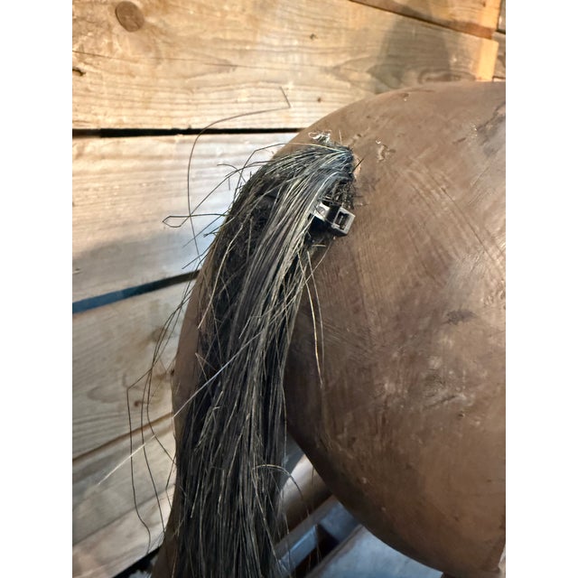 19th Century Painted, Carved Rocking & Pull Horse, Circa 1870-1880 For Sale - Image 9 of 9