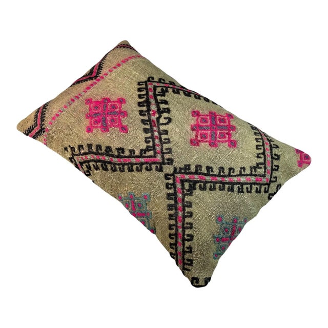 Vintage Anatolian Kilim Cushion Cover For Sale - Image 4 of 11